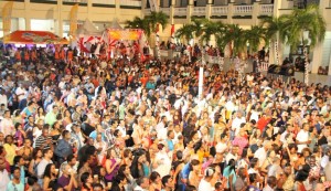 The massive crowd at the St. Mary's College all inclusive